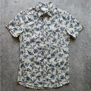 Gustin Button Up Short Sleeve Medium "#1260 Japan Retro Leisure Origami Shirt"